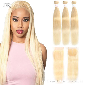 Uniky Best selling vietnamese virgin human hair bundles with color weft hair bone straight